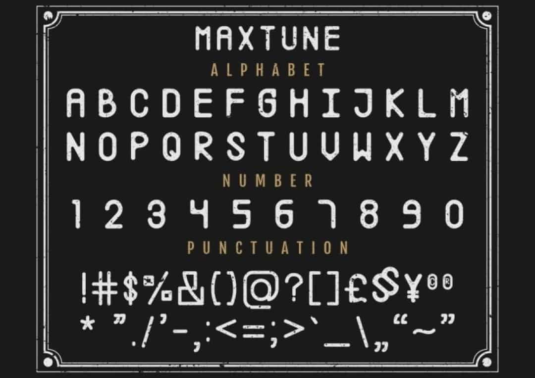 Maxtune Font Image 3