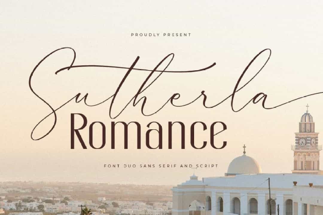Sutherla Romance Font Image 1