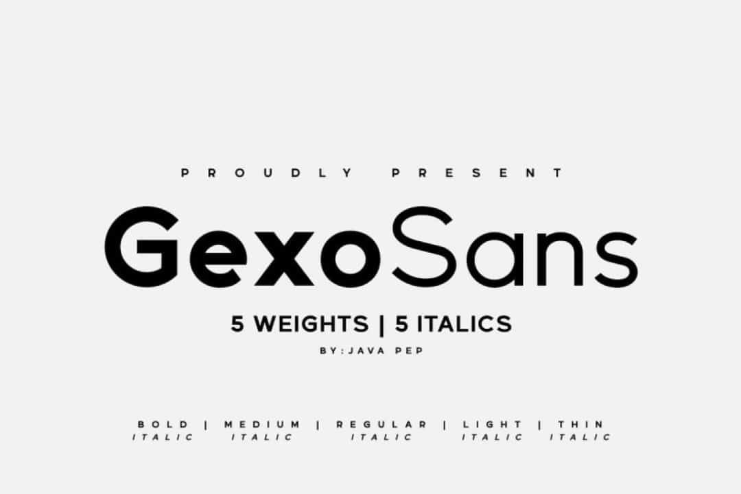 Gexo Sans Font Image 1
