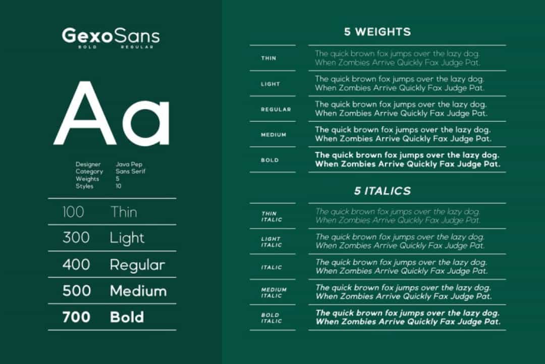 Gexo Sans Font Image 3