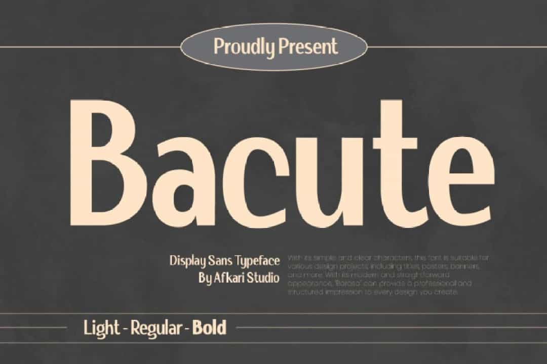 Bacute Font Image 1