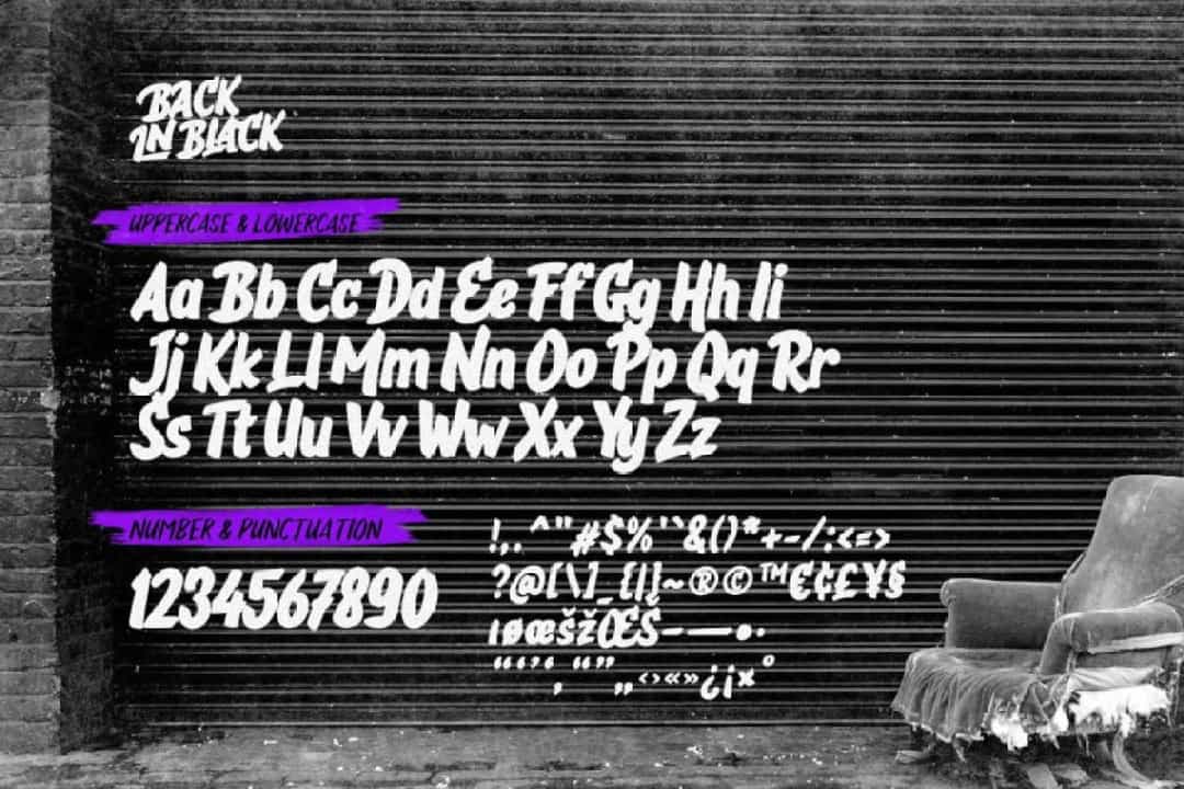 Back In Black Font Image 3