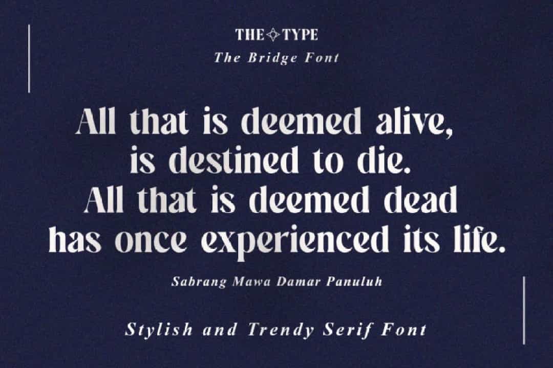 The Bridge Font Image 2