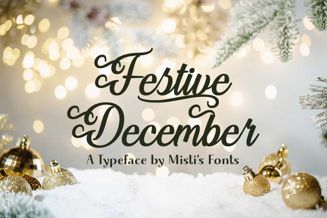 Festive December Font Image 1