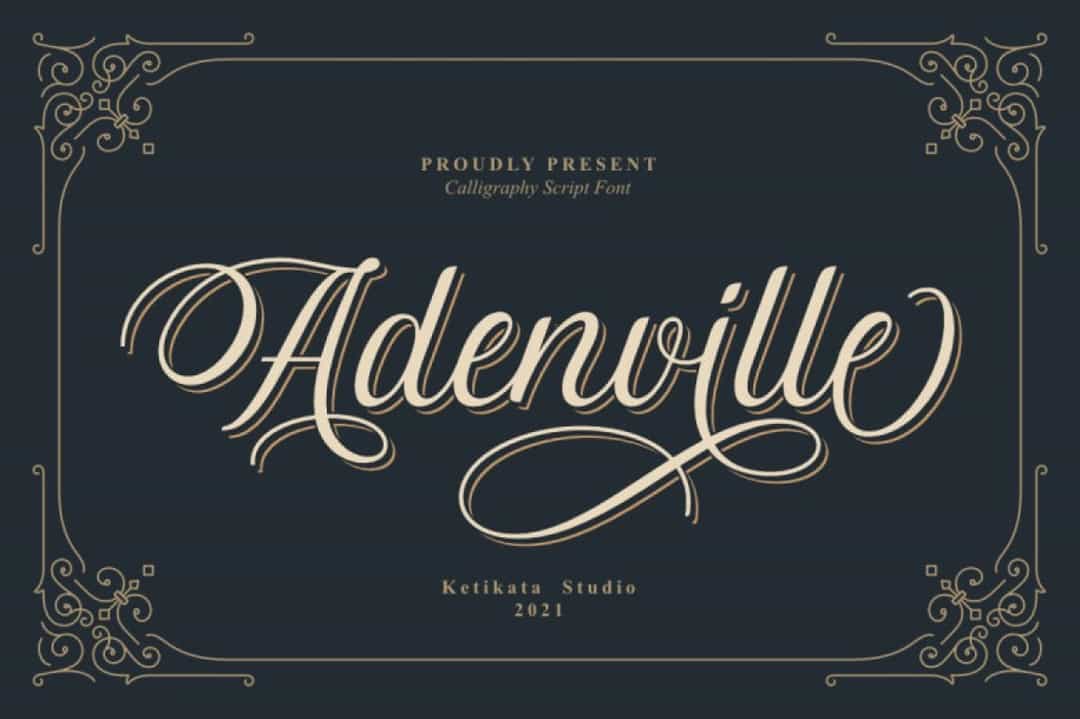 Adenville Font Image 1