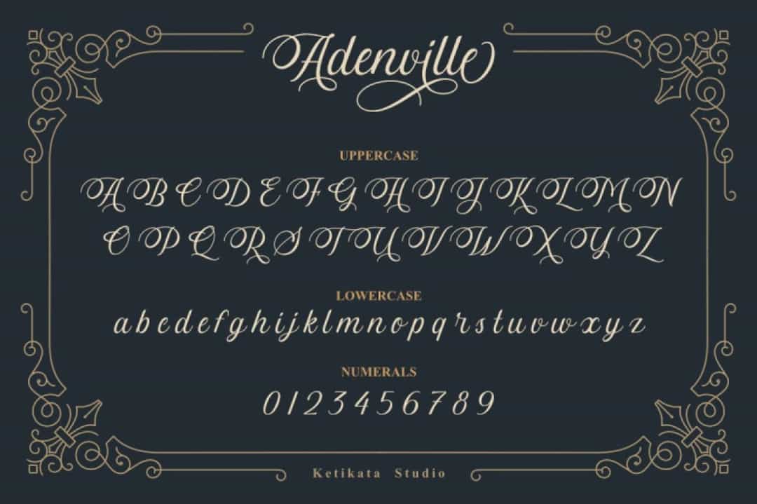 Adenville Font Image 3