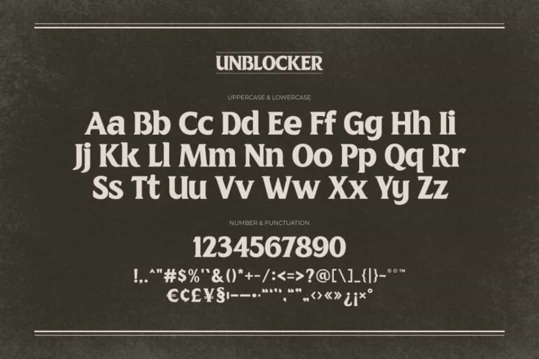 Unblocker Font Image 3