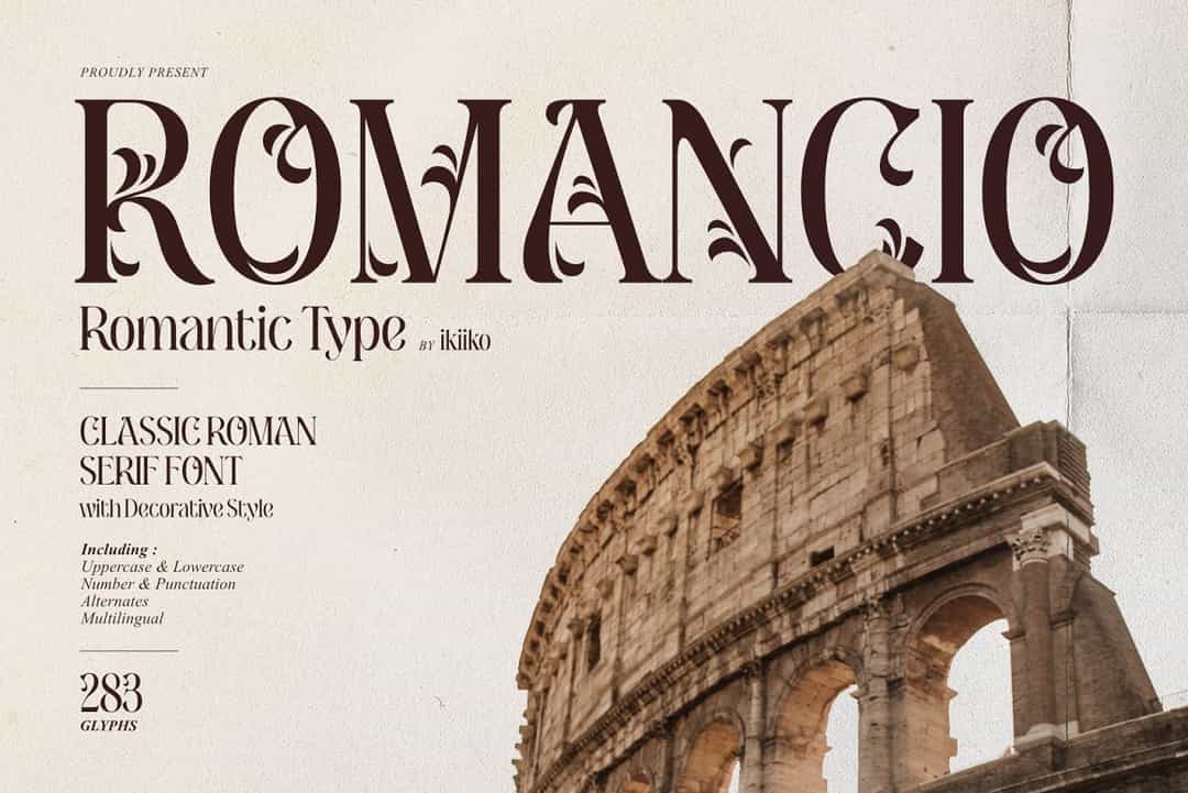 Romancio Font Image 1