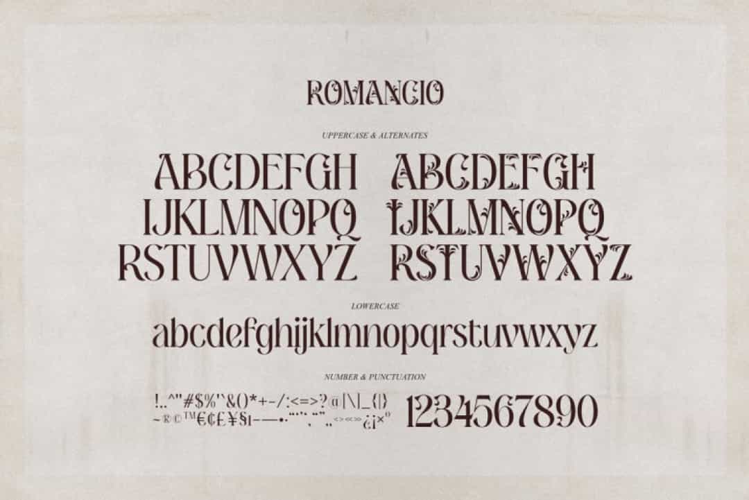 Romancio Font Image 3