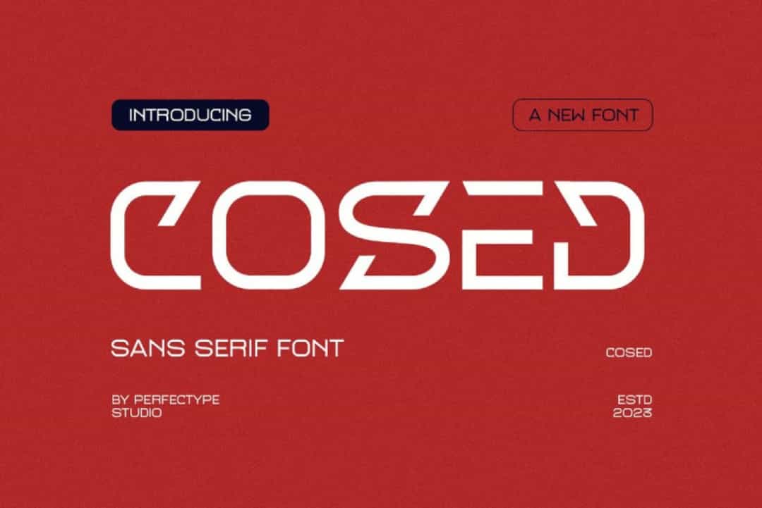 Cosed Font Image 1