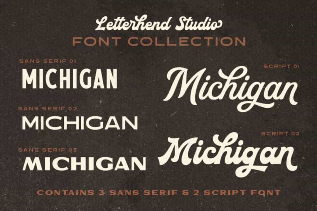 MIchigan Font Collection Image 2