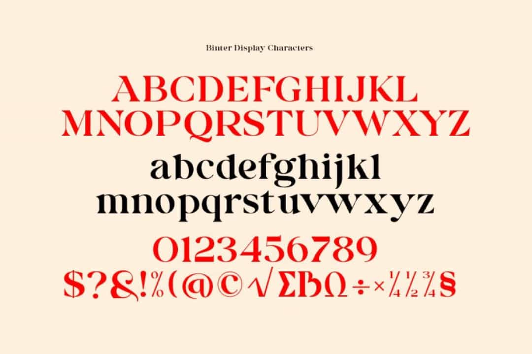 Binter Display Font Image 3