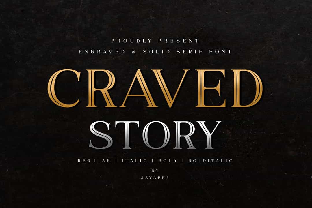 Craved Story Font Image 1