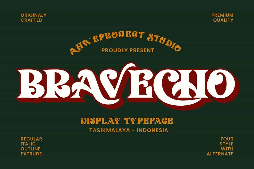 Bravecho Font Image 1