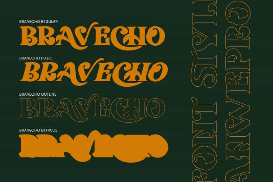 Bravecho Font Image 2