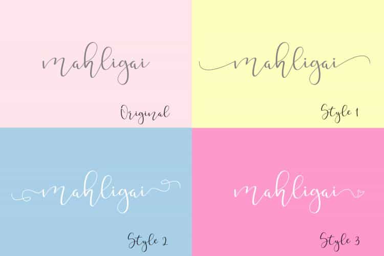 Mahligai Calligraphy Font Image 2