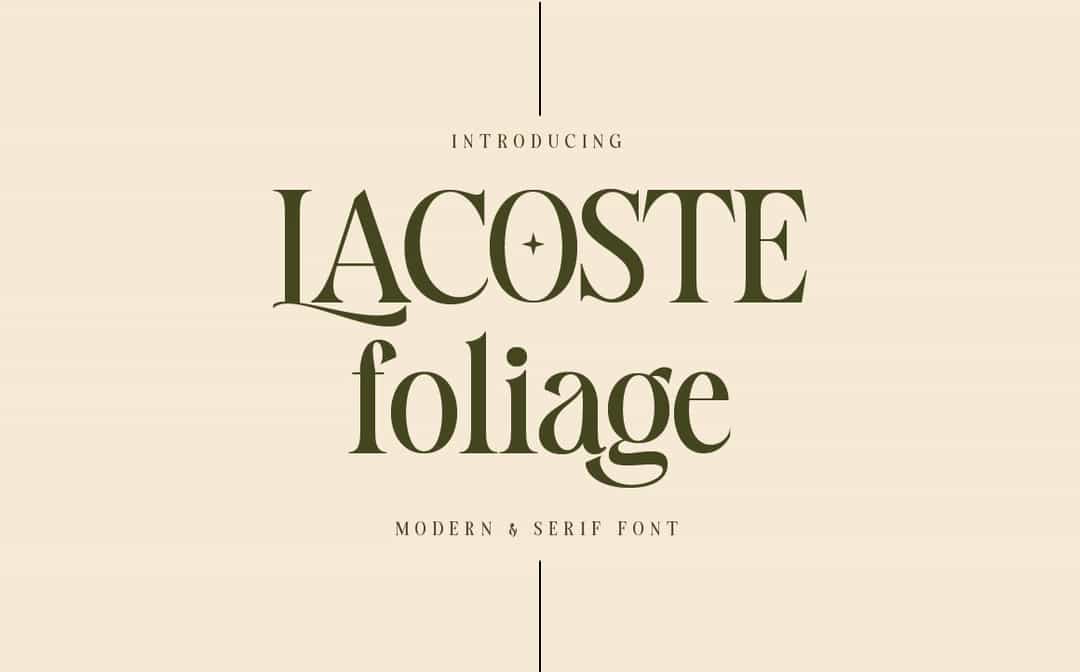 Lacoste Foliage Font Image 1