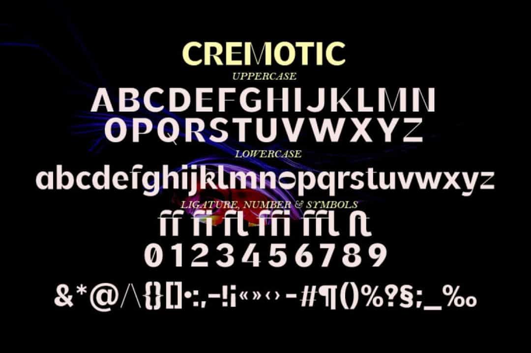 Cremotic Font Image 3
