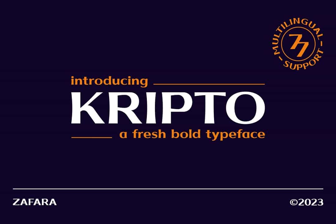 Kripto Font Image 1