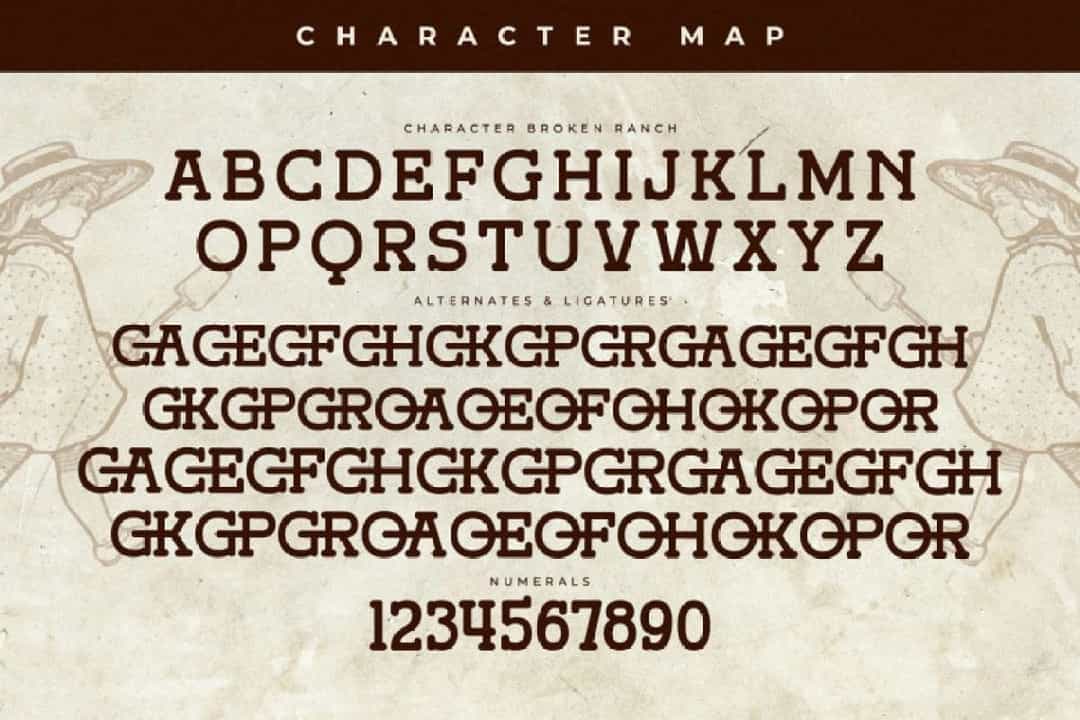 Broken Ranch Font Image 3