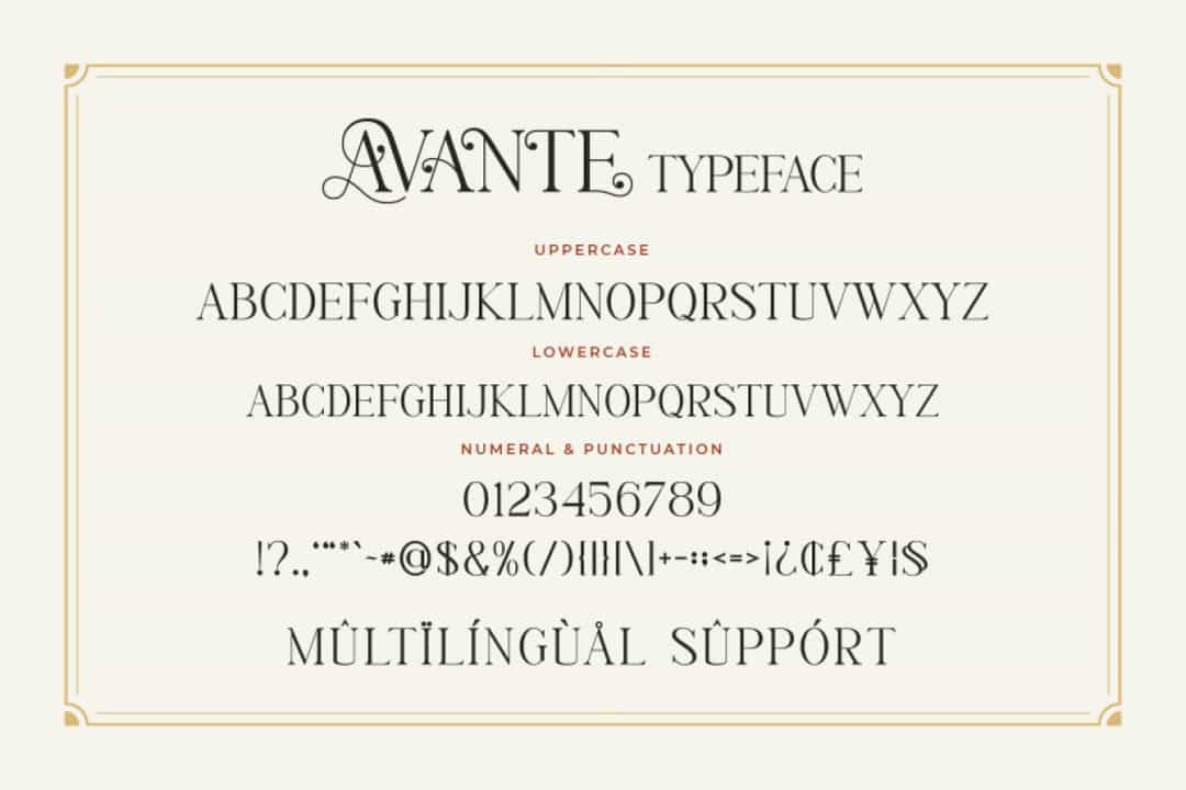 Avante Font Image 3