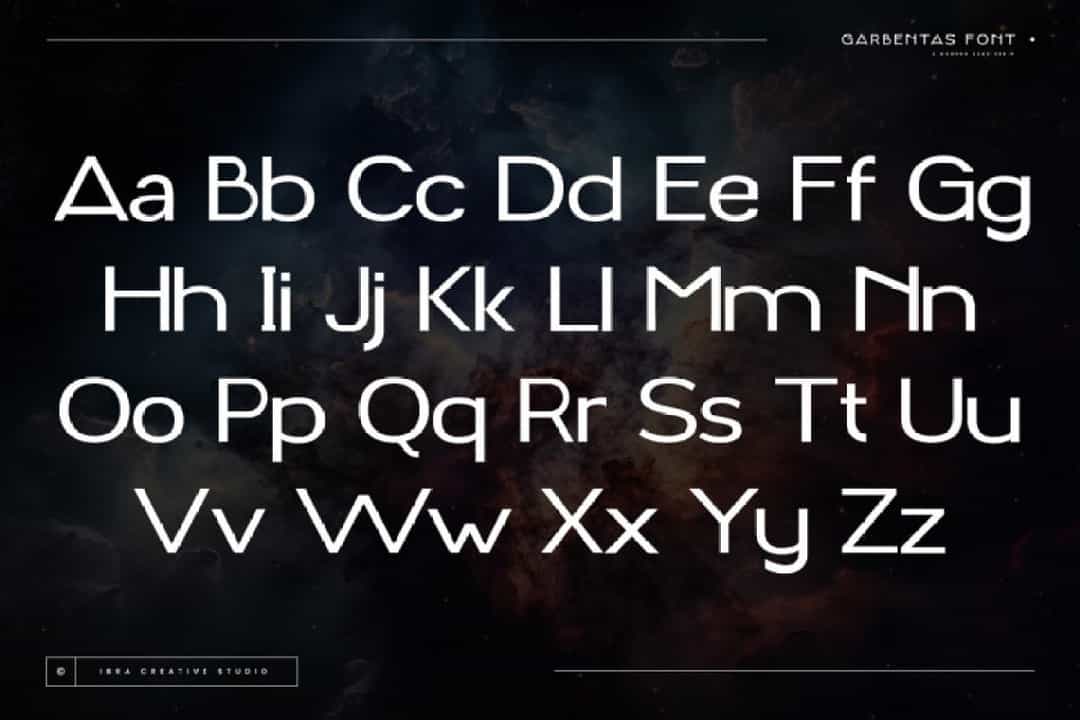 Garbentas Font Image 3