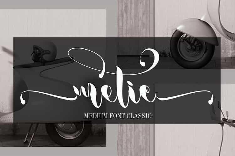 Metic Calligraphy Font Image 1