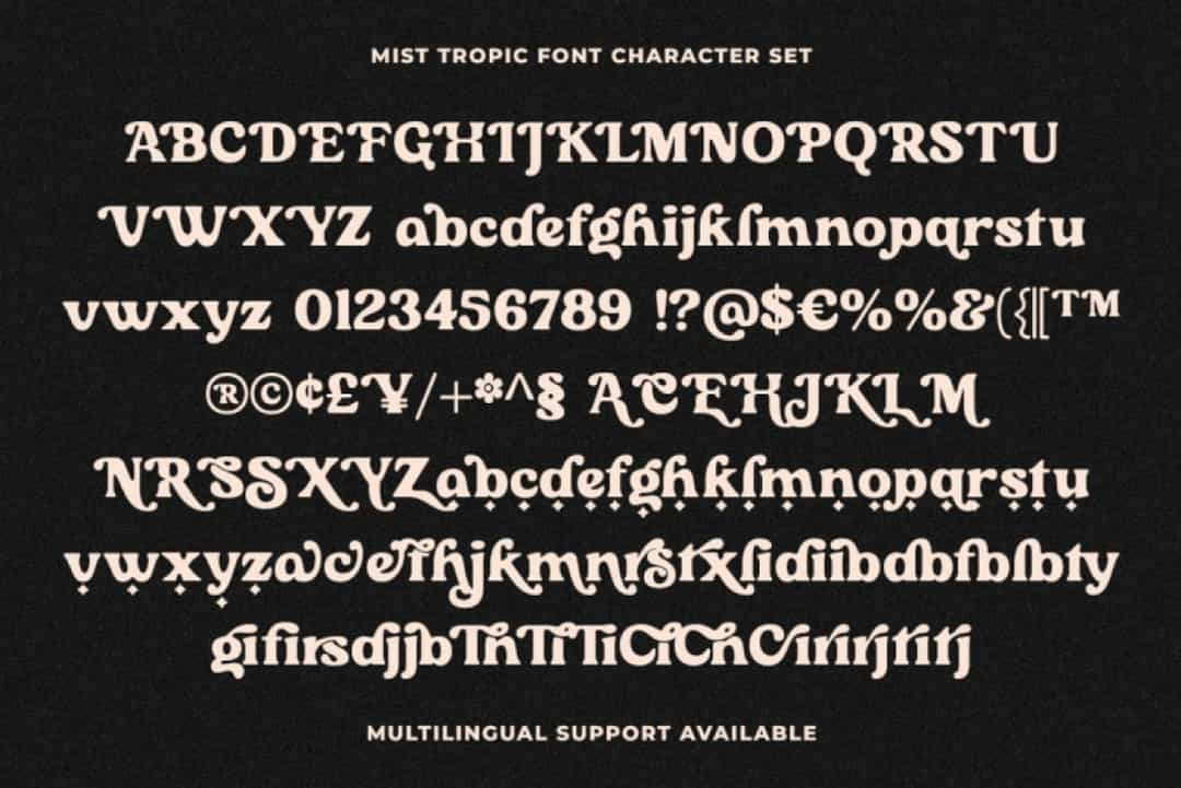 Mist Tropic Font Image 3