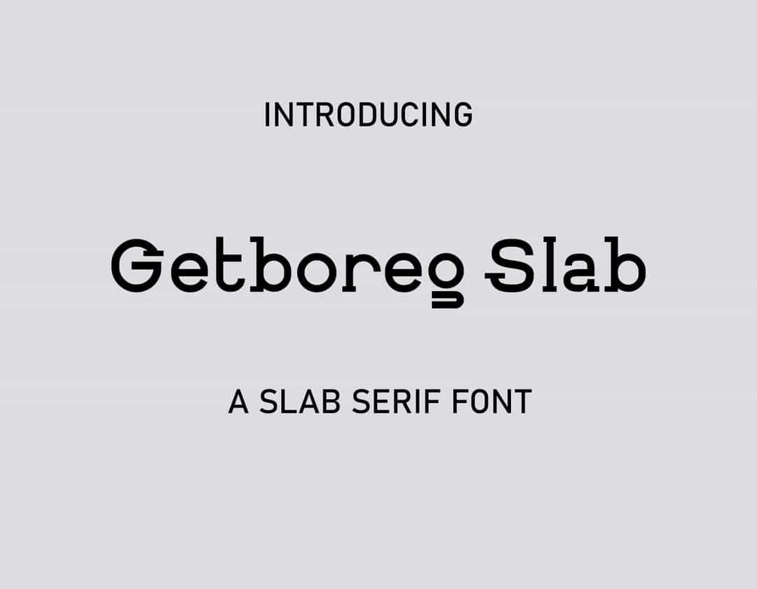 Getboreg Slab Font Image 1