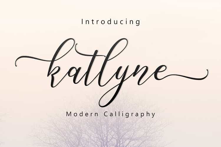 Katlyne Script Font Image 1