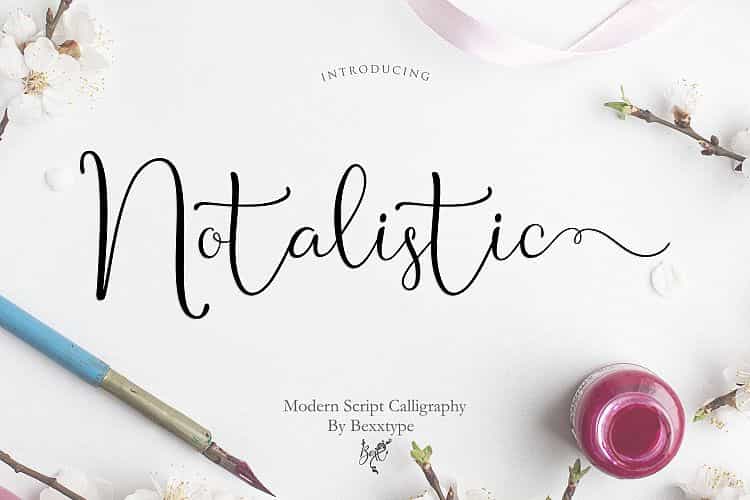 Notalistic Script Font Image 1