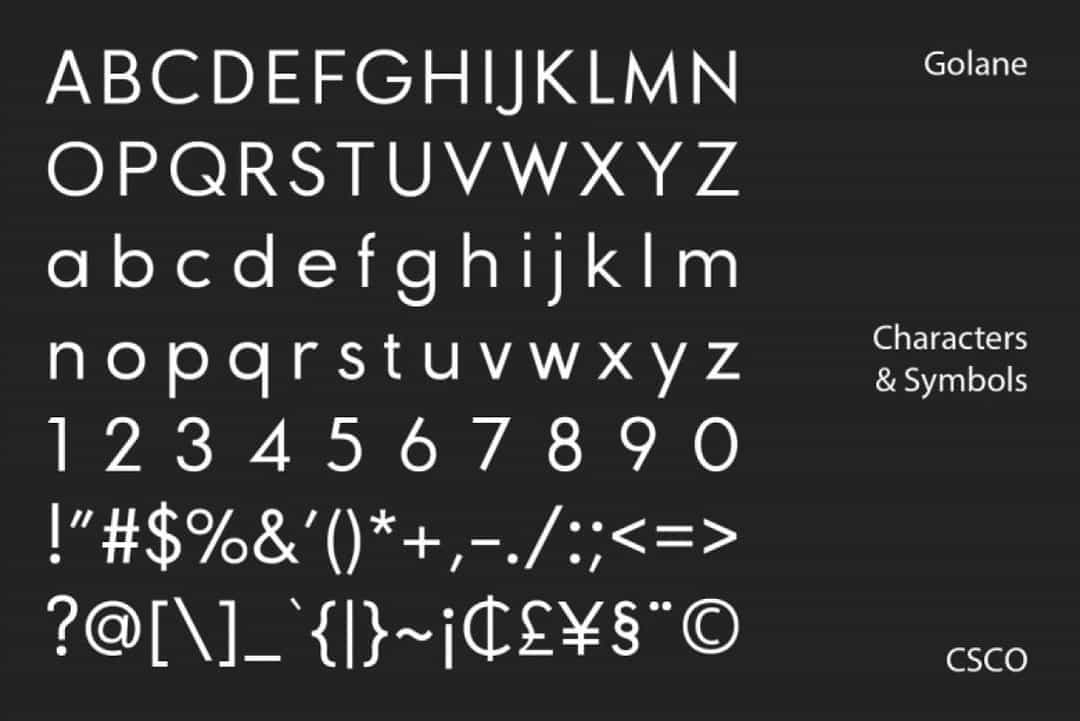 Golane Font Image 3