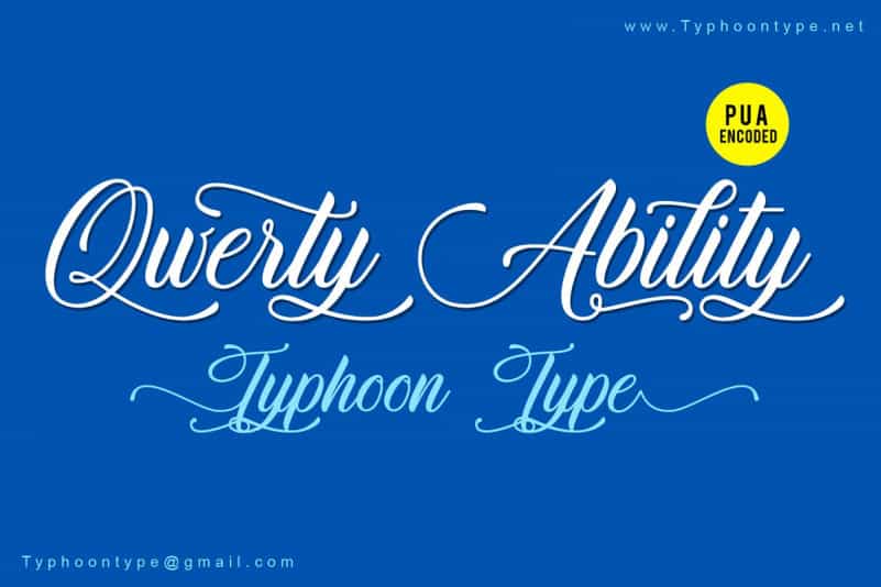 Qwerty Ability Script Font Image 1