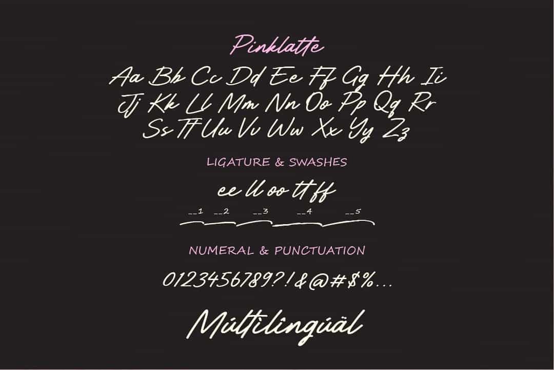 Pinklatte Font Image 3