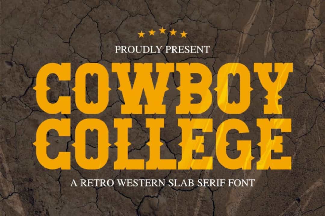 Cowboy College Font Image 1
