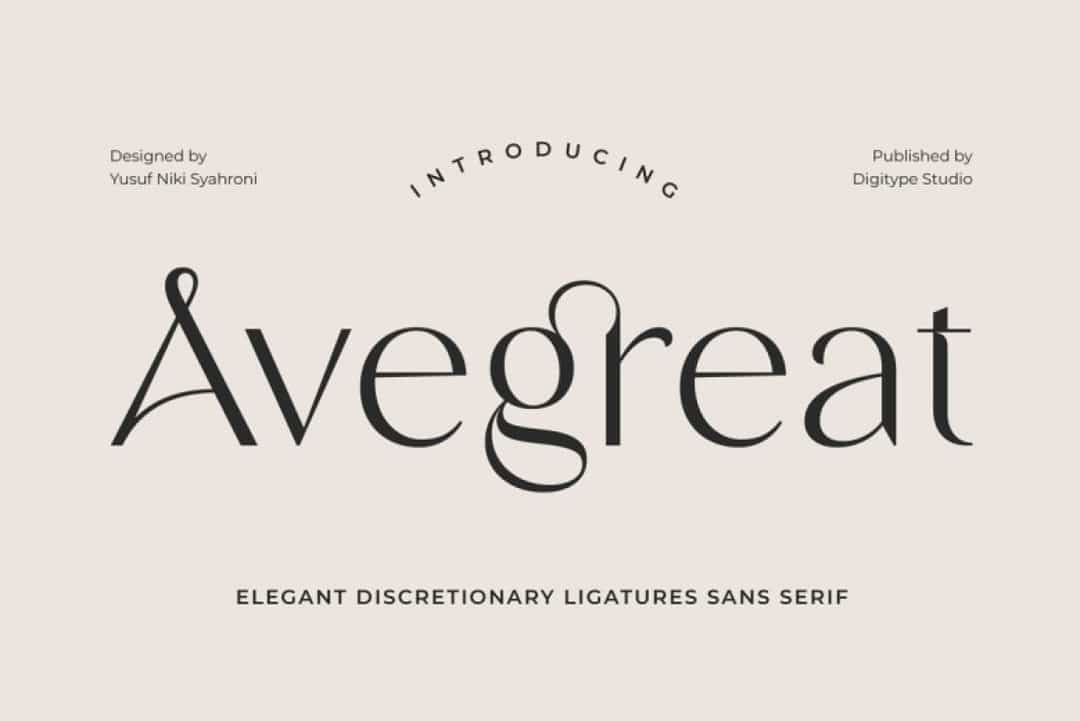 Avegreat Font Image 1