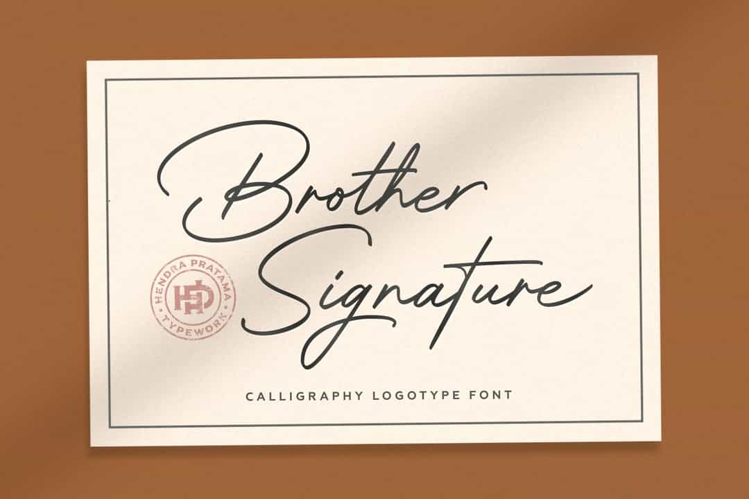 Brother Signature Font Image 1