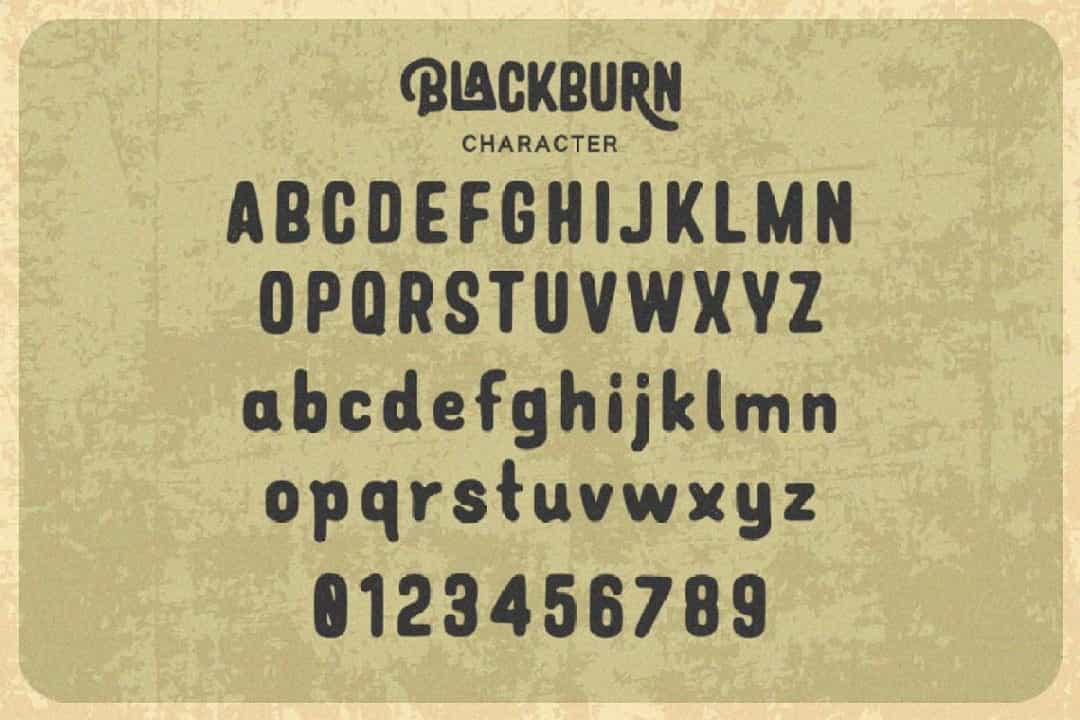 Blackburn Vintage Font Image 3