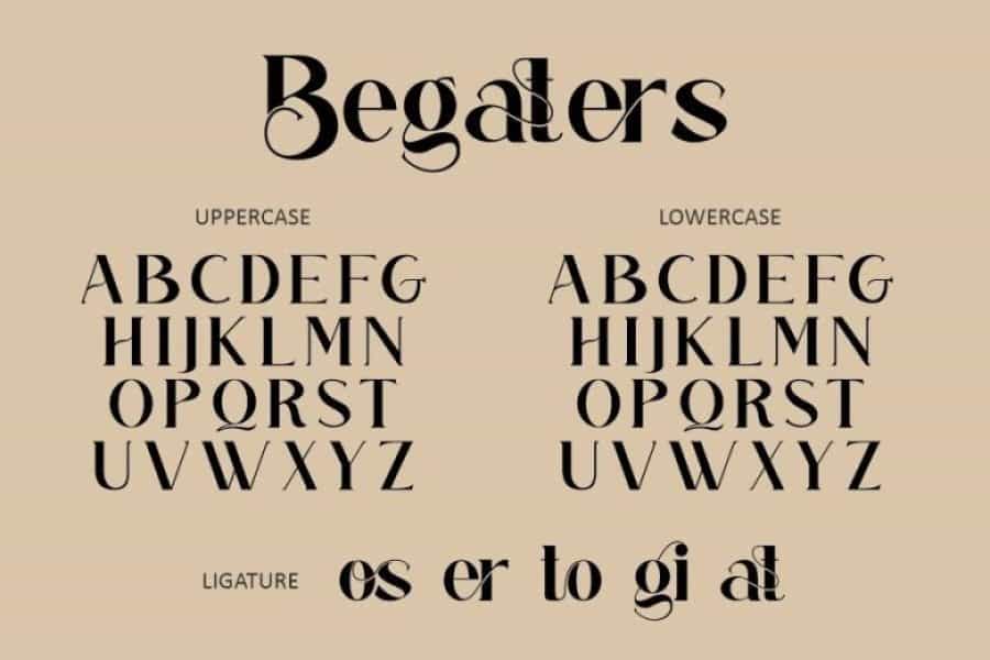 Begaters Font Image 2