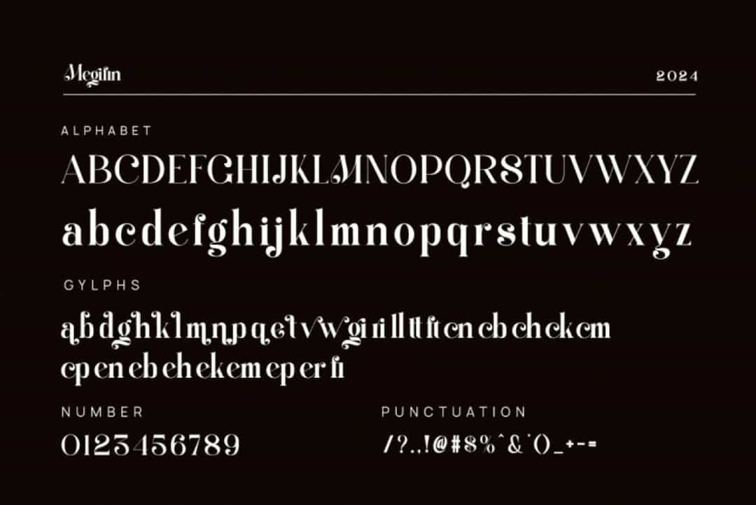 Megifin Font Image 3