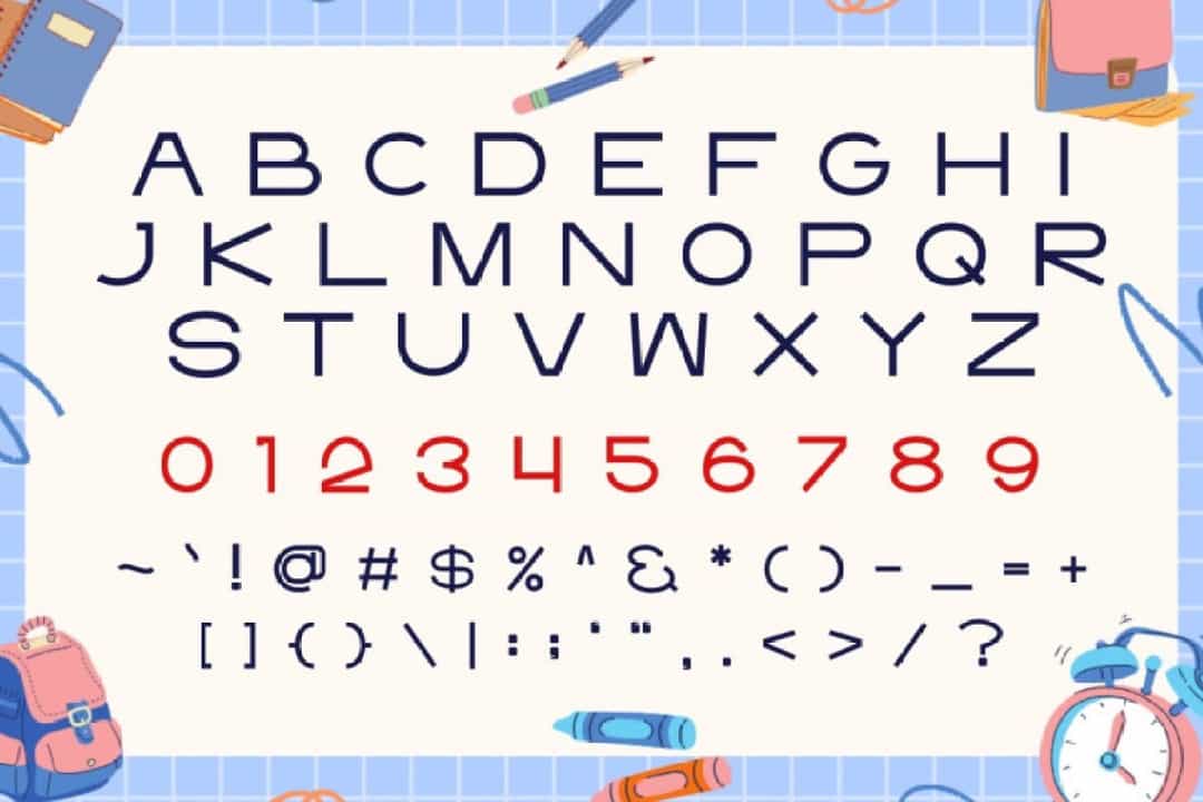 Minimalist School Font Image 3