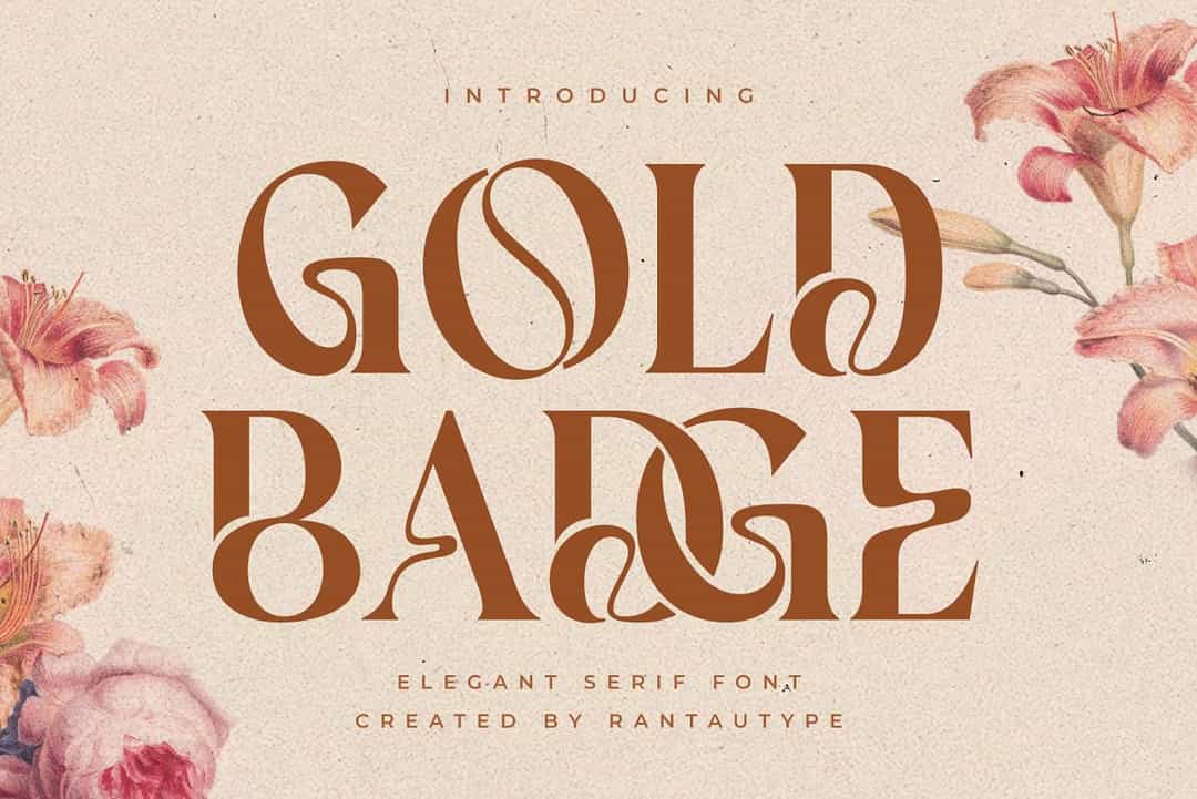 Gold Badge Font Image 1