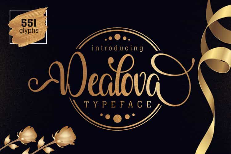 Dealova Script Font Image 1