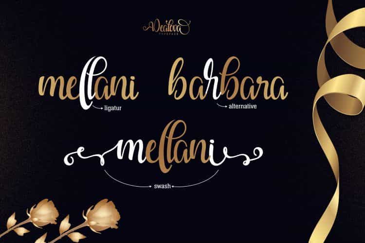 Dealova Script Font Image 2