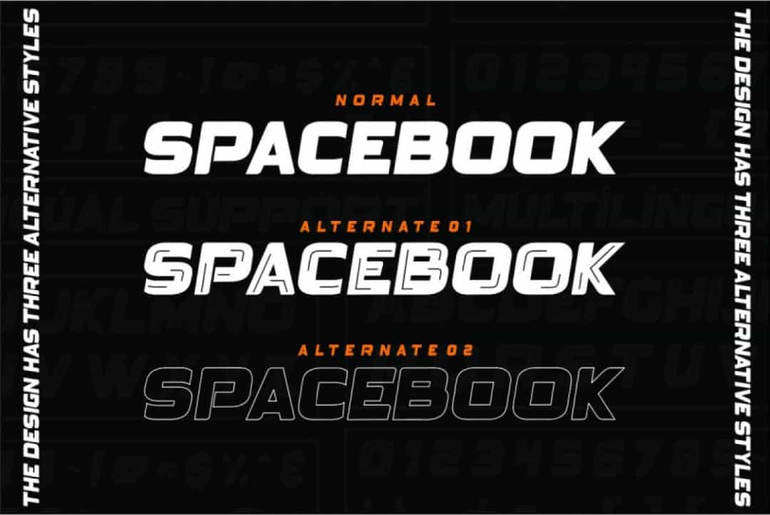 Spacebook Font Image 2