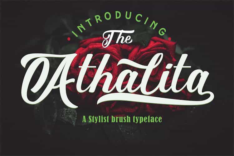 Athalita Brush Stylist Font Image 1