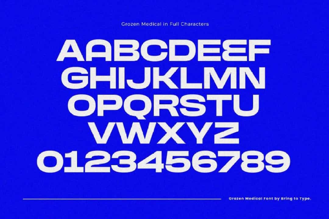 Grozen Medical Font Image 3