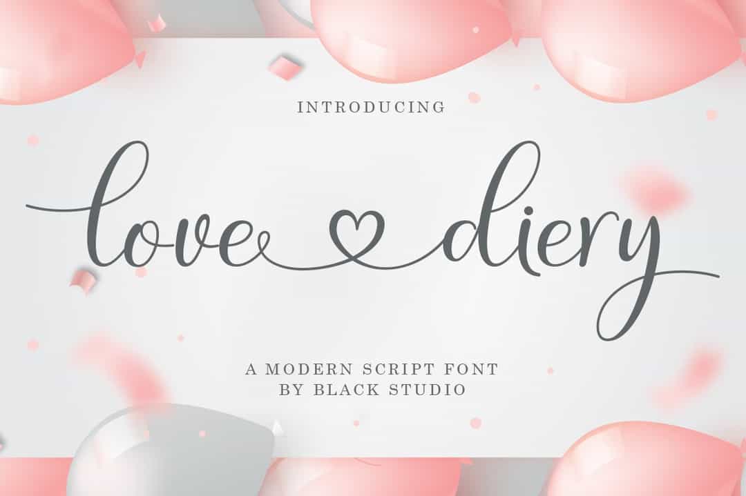 Love Diery Font Image 1