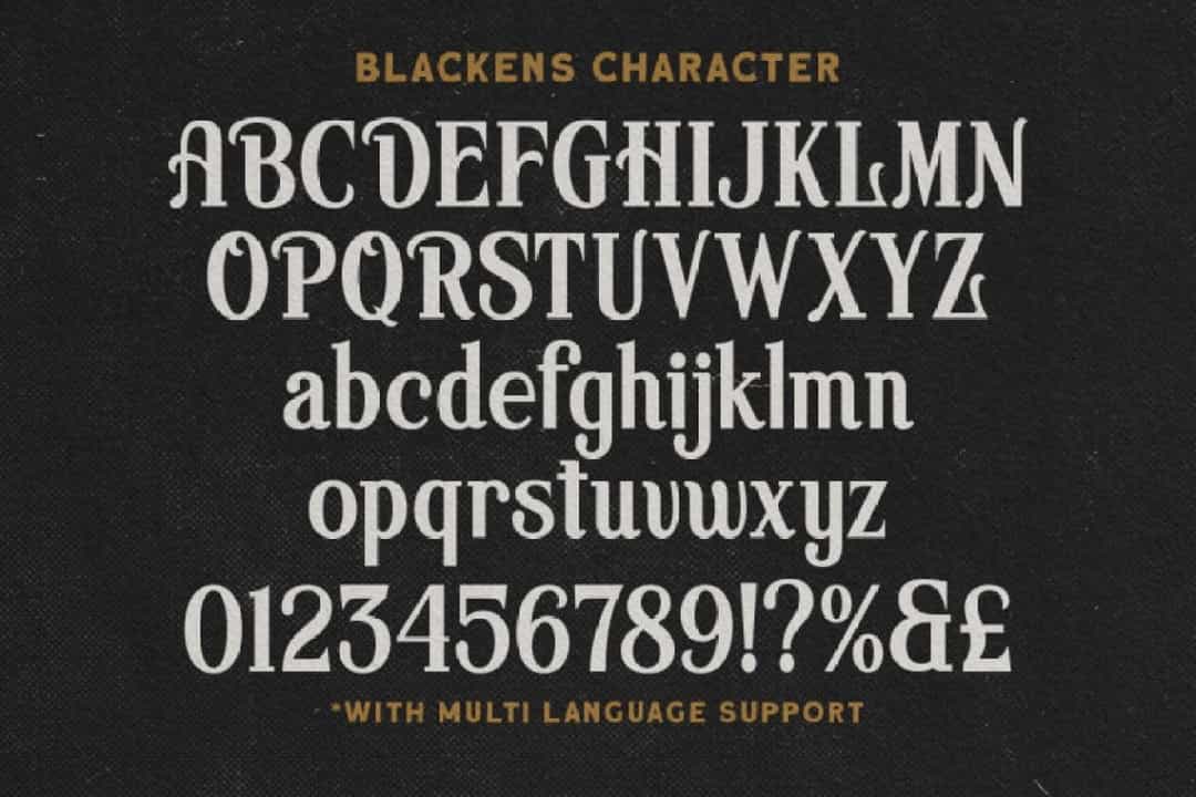 Blackens Font Image 3
