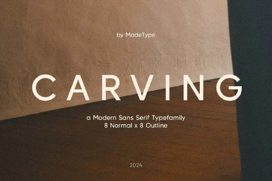 Made Carving Font Image 1